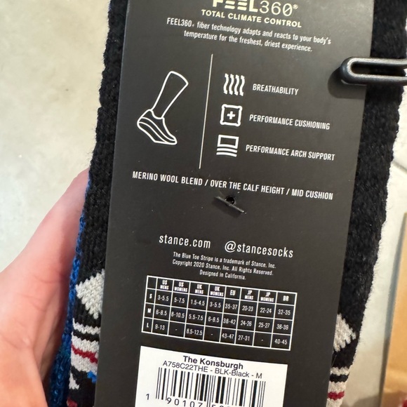 STANCE Performance SNOW Mid Cushion Wool Blend SOCKS - Picture 4 of 5